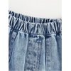 image:imageGORGLITTER Girls Jean Shorts Elastic High Waist Baggy Denim Shorts Summer Preppy Wide Leg Bermudas with PocketsMedium Wash