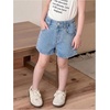 image:imageGORGLITTER Girls Jean Shorts Sparkly Rhinestone Denim Shorts Summer JortsLight Wash