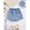 image:imageGORGLITTER Girls Jean Shorts Sparkly Rhinestone Denim Shorts Summer JortsMedium Wash
