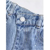 image:imageGORGLITTER Girls Jean Shorts Sparkly Rhinestone Denim Shorts Summer JortsMedium Wash