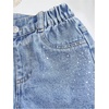 image:imageGORGLITTER Girls Jean Shorts Sparkly Rhinestone Denim Shorts Summer JortsMedium Wash