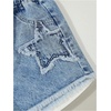 image:imageGORGLITTER Girls Jean Shorts Y2K Jorts Star Patched Distressed Fringe Hem Cute Denim ShortsLight Wash