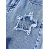 image:imageGORGLITTER Girls Jean Shorts Y2k High Rise Jorts Star Ripped Denim ShortsLight Wash