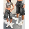 image:imageGORGLITTER Girls Jorts Cute Jean Denim Shorts Baggy Bermuda ShortsDark Grey