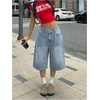image:imageGORGLITTER Girls Jorts Cute Jean Denim Shorts Baggy Bermuda ShortsLight Wash Blue