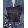 image:imageGORGLITTER Girls Polka Dots Crop Tops Y2K Off The Shoulder Ruched Cinched Waist Tank Top Trendy FashionBlack
