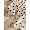 image:imageGORGLITTER Girls Polka Dots Jeans Baggy Straight Wide Leg Denim PantsBlack and Apricot
