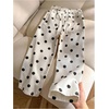 image:imageGORGLITTER Girls Polka Dots Jeans Baggy Straight Wide Leg Denim PantsBlack and Apricot