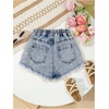 image:imageGORGLITTER Girls Ripped Jean Shorts Cute High Waisted Denim Shorts JortsLight Blue Rip