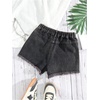 image:imageGORGLITTER Girls Ripped Jean Shorts Cute High Waisted Denim Shorts JortsPlain Black