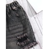 image:imageGORGLITTER Girls Ripped Jean Shorts Cute High Waisted Denim Shorts JortsPlain Black