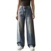 image:imageGORGLITTER Girls Baggy Wide Leg Jeans Cute Bow Denim Pants TrousersMedium Wash