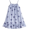 image:imageGORGLITTER Girls Bow Striped Dress Summer Cute Beach Vacation Ruffle Sleeveless Skater Strappy A Line Mini DressesBlue