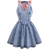 image:imageGORGLITTER Girls Denim Dress Cute Bow Halter Jean Birthday DressBlue