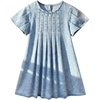 image:imageGORGLITTER Girls Denim Dress Summer Pleated A Line Cute Mini Tshirt DressLight Wash
