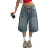 image:imageGORGLITTER Girls Jorts Cute Jean Denim Shorts Baggy Bermuda ShortsWhite