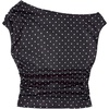 image:imageGORGLITTER Girls Polka Dots Crop Tops Y2K Off The Shoulder Ruched Cinched Waist Tank Top Trendy FashionBlack