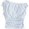 image:imageGORGLITTER Girls Polka Dots Crop Tops Y2K Off The Shoulder Ruched Cinched Waist Tank Top Trendy FashionWhite