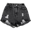 image:imageGORGLITTER Girls Ripped Jean Shorts Cute High Waisted Denim Shorts JortsBlack