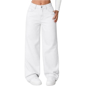 image:imageGORGLITTER Girls Baggy Jeans Wide Leg High Waisted Denim Pants ClothesBeige C