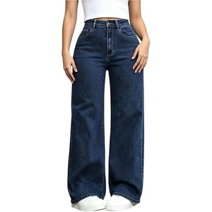 image:imageGORGLITTER Girls Baggy Jeans Wide Leg High Waisted Denim Pants ClothesMedium Blue C