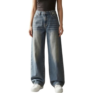 image:imageGORGLITTER Girls Baggy Wide Leg Jeans Cute Bow Denim Pants TrousersMedium Wash