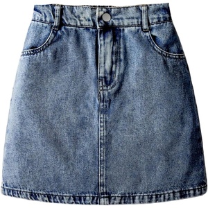 image:imageGORGLITTER Girls Denim Skirt Y2k High Waisted ALine Mini Jean SkirtsDark Wash