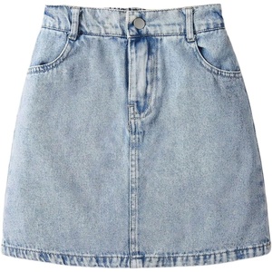 image:imageGORGLITTER Girls Denim Skirt Y2k High Waisted ALine Mini Jean SkirtsLight Wash