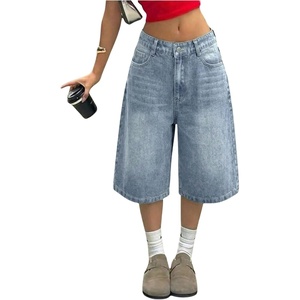 image:imageGORGLITTER Girls Jorts Cute Jean Denim Shorts Baggy Bermuda ShortsLight Wash Blue