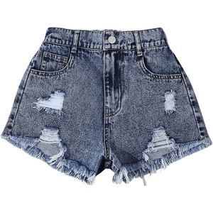 image:imageGORGLITTER Girls Ripped Jean Shorts Cute High Waisted Denim Shorts JortsDark Wash
