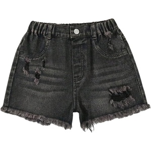 image:imageGORGLITTER Girls Ripped Jean Shorts Cute High Waisted Denim Shorts JortsPlain Black