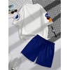 image:imageGORGLITTER Mens 2 Piece Outfit Set Graphic TShirt amp Drawstring Shorts SetWhite and Blue