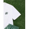 image:imageGORGLITTER Mens 2 Piece Outfits Embroidery Graphic T Shirt and Shorts SetsWhite and Green