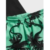image:imageGORGLITTER Mens 2 Piece Short Set Hawaiian Cruise Beach Vacation OutfitsBlack and Mint Green