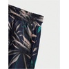 image:imageGORGLITTER Mens 2 Piece Short Set Hawaiian Cruise Beach Vacation OutfitsBlack and Navy Blue Leaf