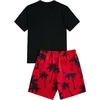 image:imageGORGLITTER Mens 2 Piece Short Set Hawaiian Cruise Beach Vacation OutfitsBlack and Red