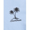 image:imageGORGLITTER Mens 2 Piece Short Set Hawaiian Cruise Beach Vacation OutfitsBlue and Black Tree