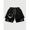image:imageGORGLITTER Mens 2 in 1 Anime Graphic Gym Shorts Basketball Workout ShortsBlack