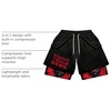 image:imageGORGLITTER Mens 2 in 1 Anime Graphic Gym Shorts Basketball Workout ShortsBlack Anime