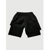 image:imageGORGLITTER Mens 2 in 1 Anime Graphic Gym Shorts Basketball Workout ShortsBlack Anime