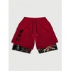 image:imageGORGLITTER Mens 2 in 1 Anime Graphic Gym Shorts Basketball Workout ShortsBlack and Red