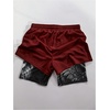image:imageGORGLITTER Mens 2 in 1 Anime Graphic Gym Shorts Basketball Workout ShortsBurgundy