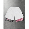 image:imageGORGLITTER Mens 2 in 1 Anime Graphic Gym Shorts Basketball Workout ShortsMulticolor White and Pink