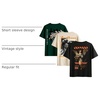 image:imageGORGLITTER Mens 3 Pack Vintage Graphic Tee Shirt Short Sleeve TShirtsBeige Black Green