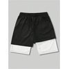 image:imageGORGLITTER Mens Anime Gym 2 in 1 Graphic Workout Basketball Running ShortsBlack and White