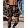 image:imageGORGLITTER Mens Anime Gym 2 in 1 Graphic Workout Basketball Running ShortsBrown