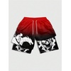 image:imageGORGLITTER Mens Anime Gym 2 in 1 Graphic Workout Basketball Running ShortsRed Graphic