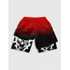 image:imageGORGLITTER Mens Anime Gym 2 in 1 Graphic Workout Basketball Running ShortsRed Graphic