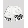 image:imageGORGLITTER Mens Anime Gym 2 in 1 Graphic Workout Basketball Running ShortsWhite