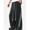image:imageGORGLITTER Mens Barrel Sweatpants Uncuffed Baggy Y2k Wide Leg Sweat PantsBlack